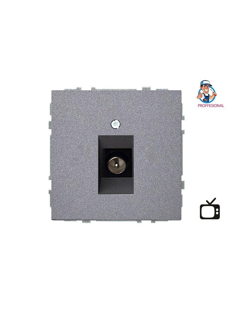 Antenos lizdas LIREGUS MODERN, matinės juodos spalvos Antenos lizdas LIREGUS MODERN, matinės juodos spalvos