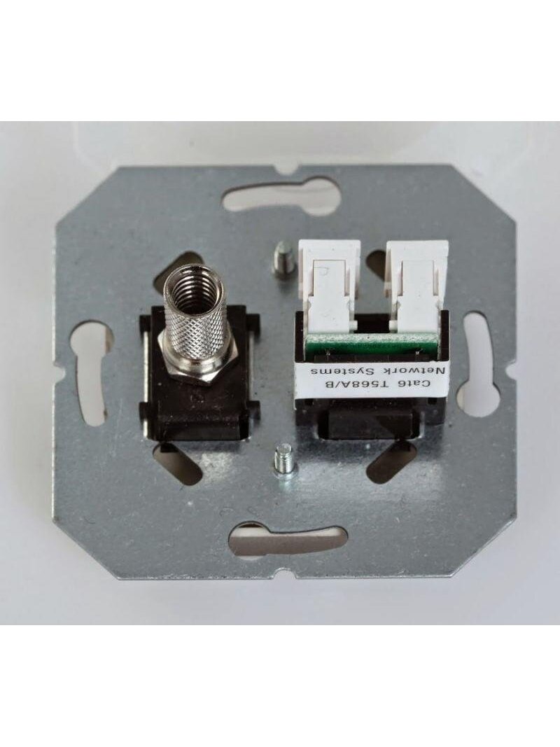 Antenos ir kompiuterio lizdas LIREGUS EPSILON, metalo spalv. 2