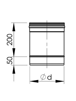 Apvalus įdėklas HeatUp NP d.180, L-0.25m (H111 1 1001 0180 025) 1