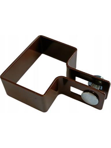 Apkaba segmentui 60x40 mm, GALINĖ, plieninė, ZN+RAL8017 (ruda) Apkaba segmentui 60x40 mm, GALINĖ, plieninė, ZN+RAL8017 (ruda)