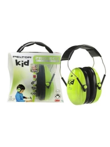 Apsauginės ausinės vaikams 3M Peltor Kid, žalios
