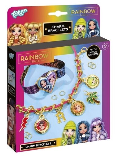 Apyrankių gaminimo rinkinys Rainbow High Charm Bracelets