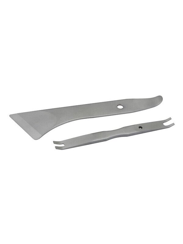 ⬡ Apdailos nuėmimo metalinių laužtuvėlių su spaustukais rinkinys 2 vnt. (CY0028T, ELLIENT TOOLS)