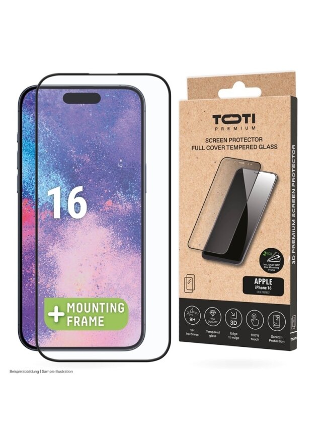 Apsauginis stiklas Toti Premium iPhone 15/15 Pro/16 Apsauginis stiklas Toti Premium iPhone 15/15 Pro/16