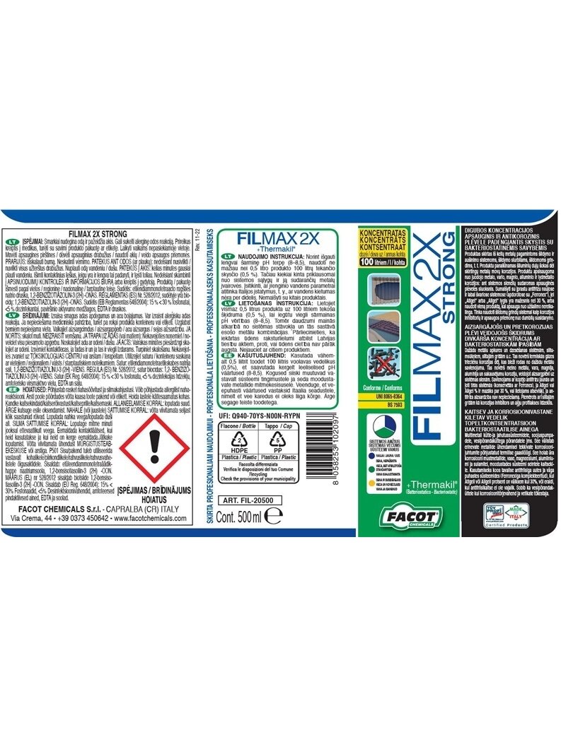 Apsauginis skystis šildymo ir vėsinimo sistemoms, 500 ml 1 Apsauginis skystis šildymo ir vėsinimo sistemoms, 500 ml 1