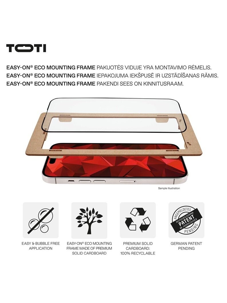 Apsauginis stiklas Toti Premium iPhone 16 Pro Max 2 Apsauginis stiklas Toti Premium iPhone 16 Pro Max 2