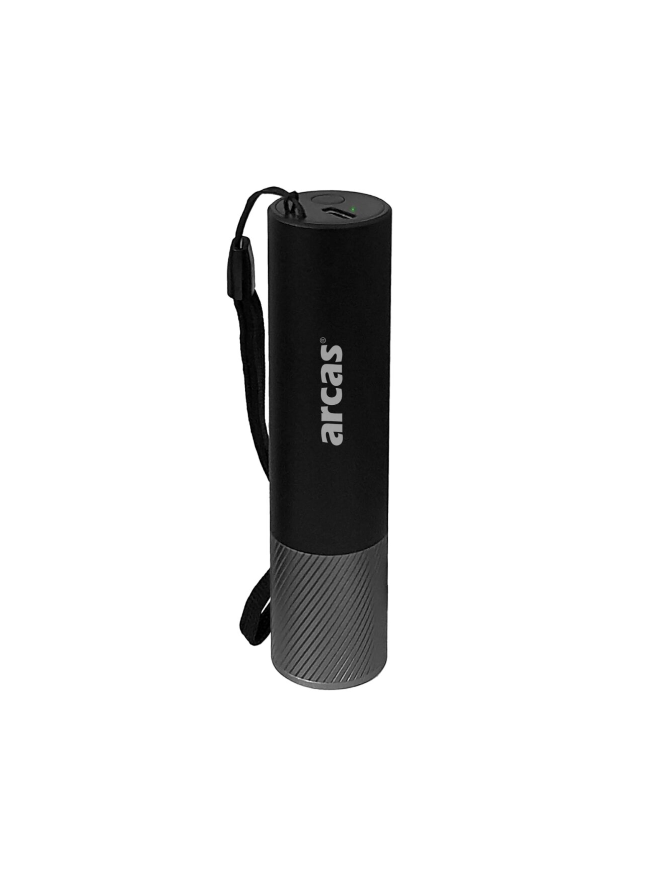 Arcas Rankinis žibintuvėlis 300lm, 3W, įkraunamas USB-C, juodas, ARCAS Arcas Rankinis žibintuvėlis 300lm, 3W, įkraunamas USB-C, juodas, ARCAS