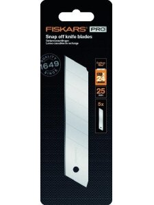Ašmenys peiliui laužomais ašmenimis FISKARS 25mm 5vnt Ašmenys peiliui laužomais ašmenimis FISKARS 25mm 5vnt
