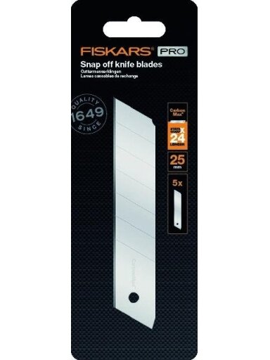 Ašmenys peiliui laužomais ašmenimis FISKARS 25mm 5vnt