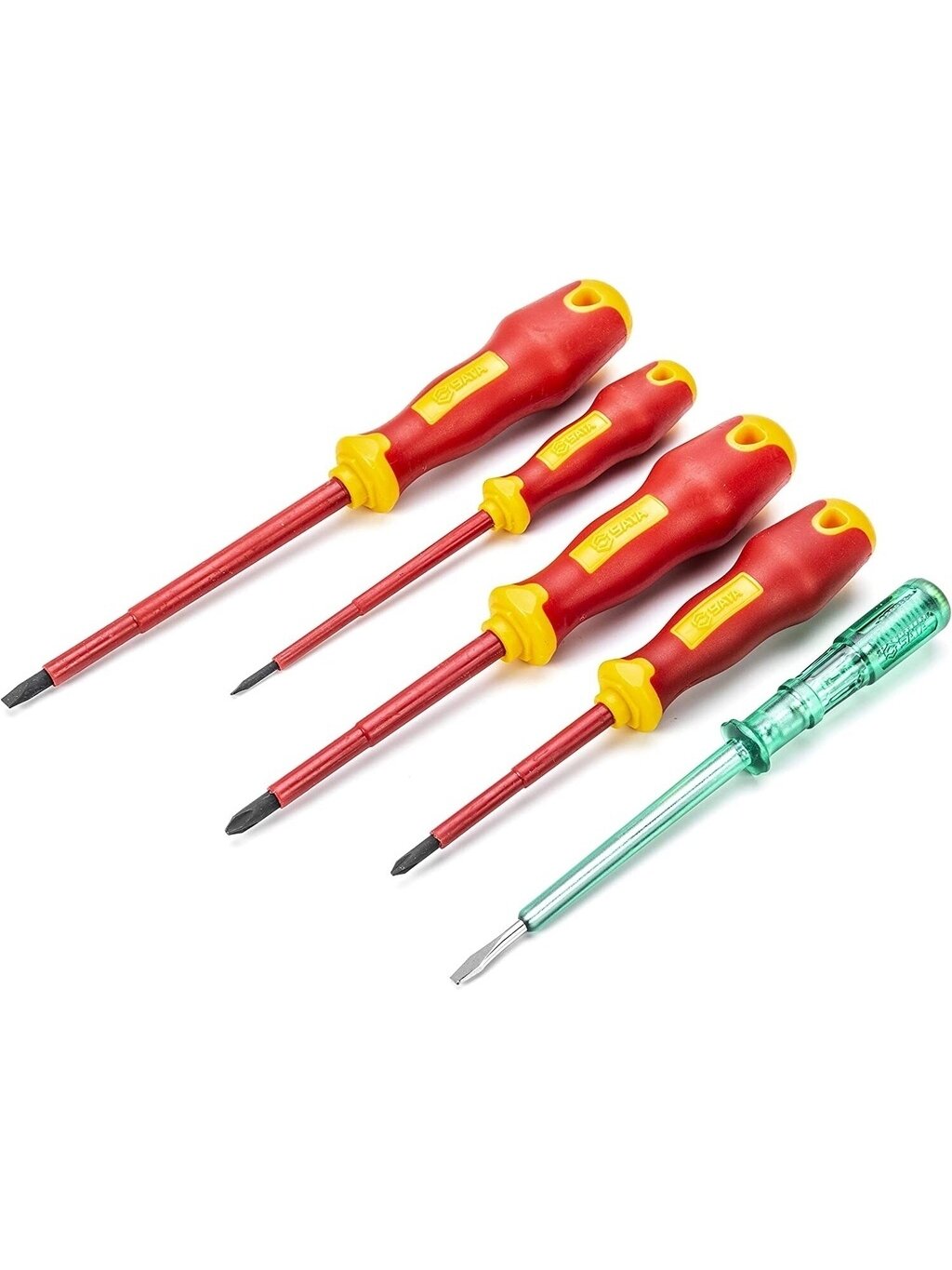 ⬡ Atsuktuvų izoliuotų rinkinys 5 vnt. (ST09302U, SATA) ⬡ Atsuktuvų izoliuotų rinkinys 5 vnt. (ST09302U, SATA)