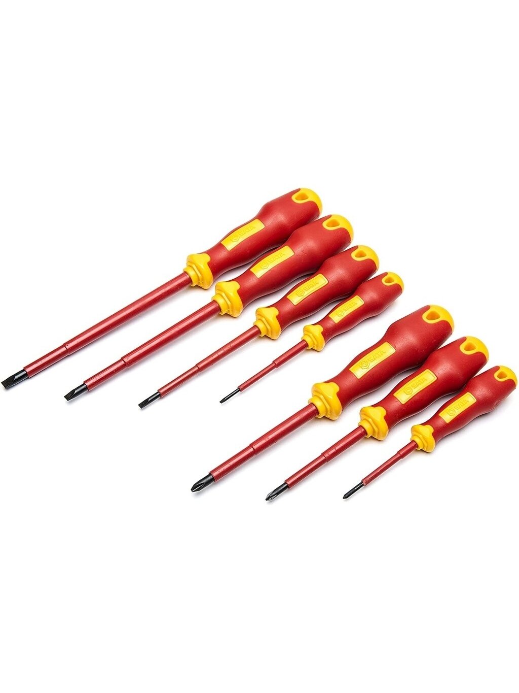 ⬡ Atsuktuvų izoliuotų rinkinys 7 vnt. (ST09303, SATA) ⬡ Atsuktuvų izoliuotų rinkinys 7 vnt. (ST09303, SATA)