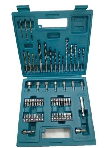 Atsuktuvo antgalių ir grąžtų rinkinys Makita 60 vnt. E-11829