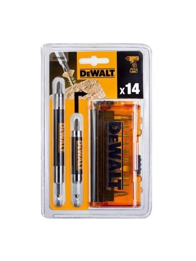 Atsuktuvų antgaliai Dewalt, 14 vnt.