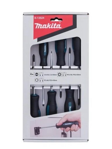 Atsuktuvų komplektas Makita 6 vnt E-13524