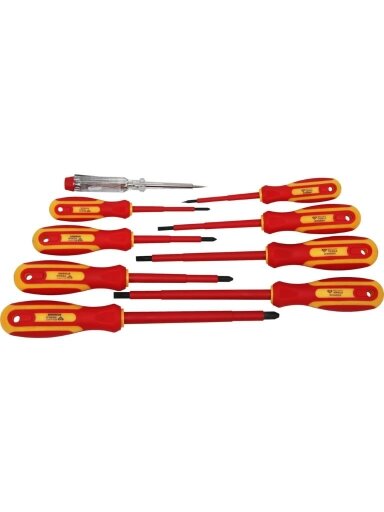 Atsuktuvų komplektas VDE, 9vnt, SL/PH, Brilliant Tools
