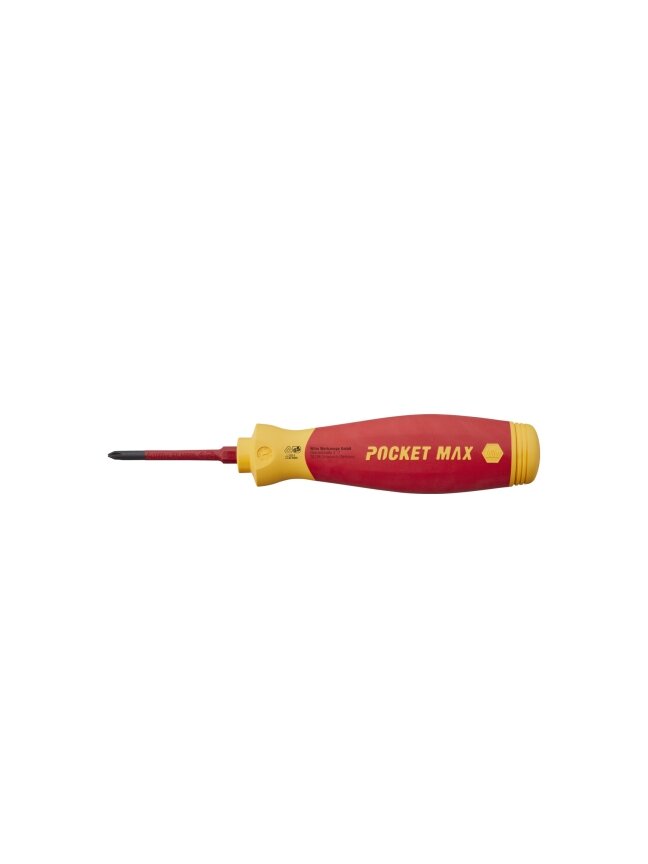 Atsuktuvas su antgaliais (4 vnt.) WIHA PocketMax® 1000V, Elektrikams 1 Atsuktuvas su antgaliais (4 vnt.) WIHA PocketMax® 1000V, Elektrikams 1