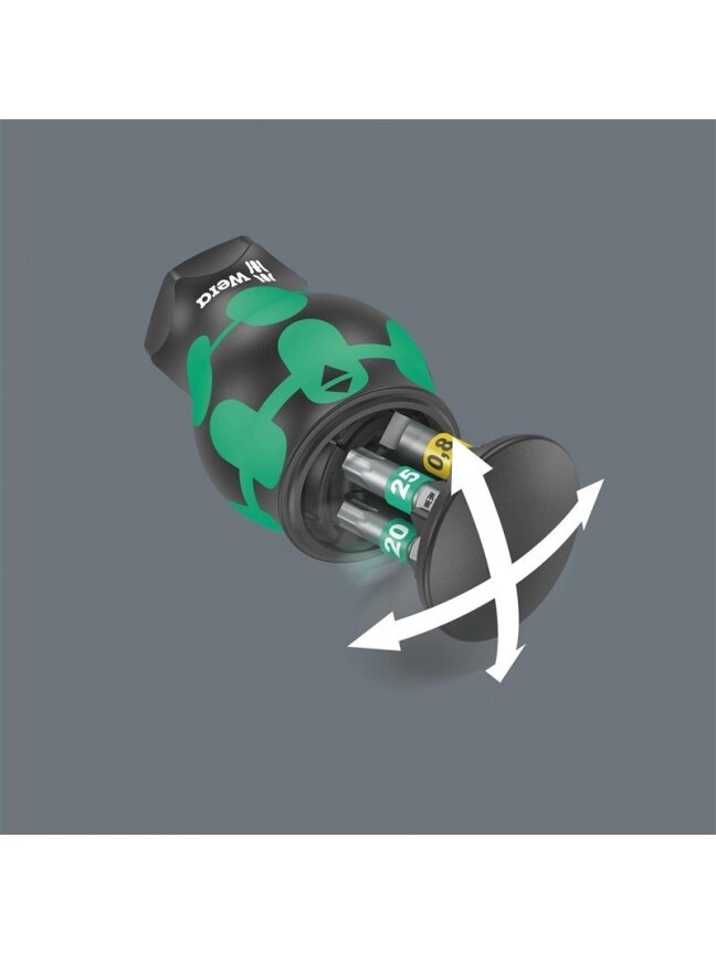 Atsuktuvas su antgaliais Wera 6 vnt PH, TORX, SL 2 Atsuktuvas su antgaliais Wera 6 vnt PH, TORX, SL 2