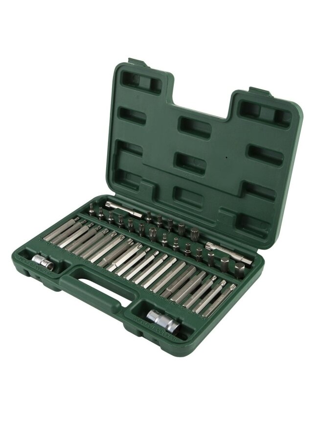 ⬡ Atsuktuvo antgalių rinkinys 42 vnt. (IMBUS, TORX, SPLINE) (ST09327, SATA) ⬡ Atsuktuvo antgalių rinkinys 42 vnt. (IMBUS, TORX, SPLINE) (ST09327, SATA)