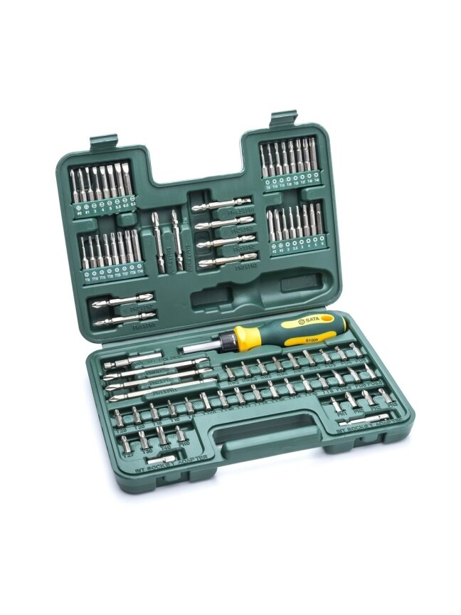 ⬡ Atsuktuvo antgalių rinkinys 80 vnt. (IMBUS, TORX, SPLINE) (S09326, SATA) ⬡ Atsuktuvo antgalių rinkinys 80 vnt. (IMBUS, TORX, SPLINE) (S09326, SATA)