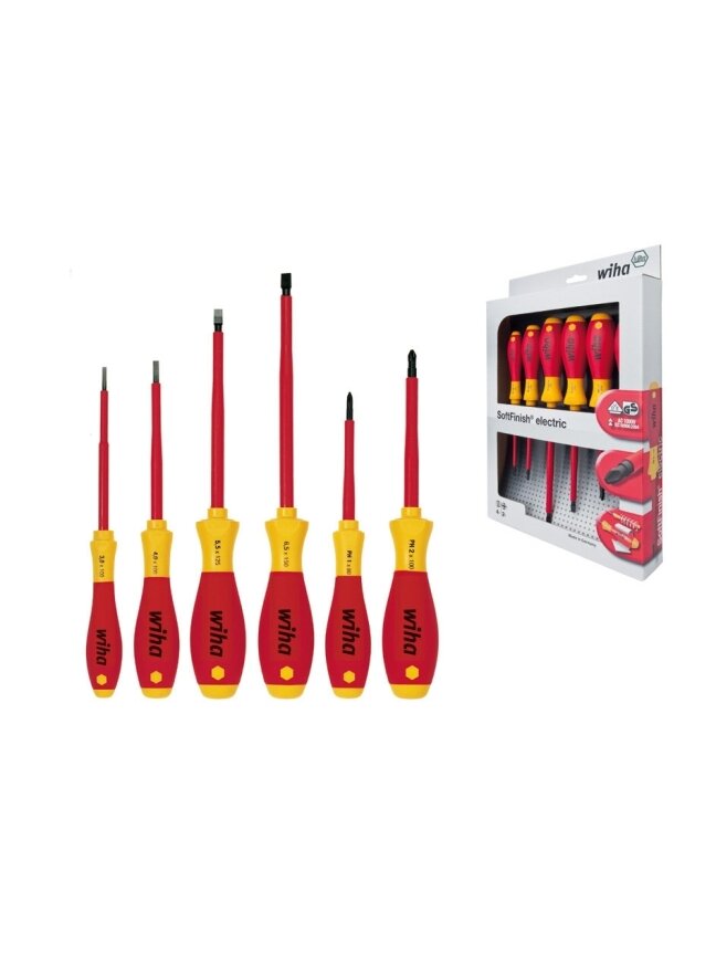 Atsuktuvų rinkinys elektrikui WIHA SoftFinish Phillips (6 vnt.) 1 Atsuktuvų rinkinys elektrikui WIHA SoftFinish Phillips (6 vnt.) 1