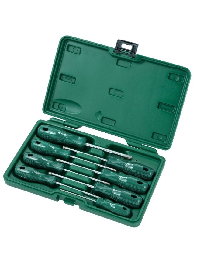 ⬡ Atsuktuvų TORX rinkinys 8 vnt. (S09305, SATA) ⬡ Atsuktuvų TORX rinkinys 8 vnt. (S09305, SATA)
