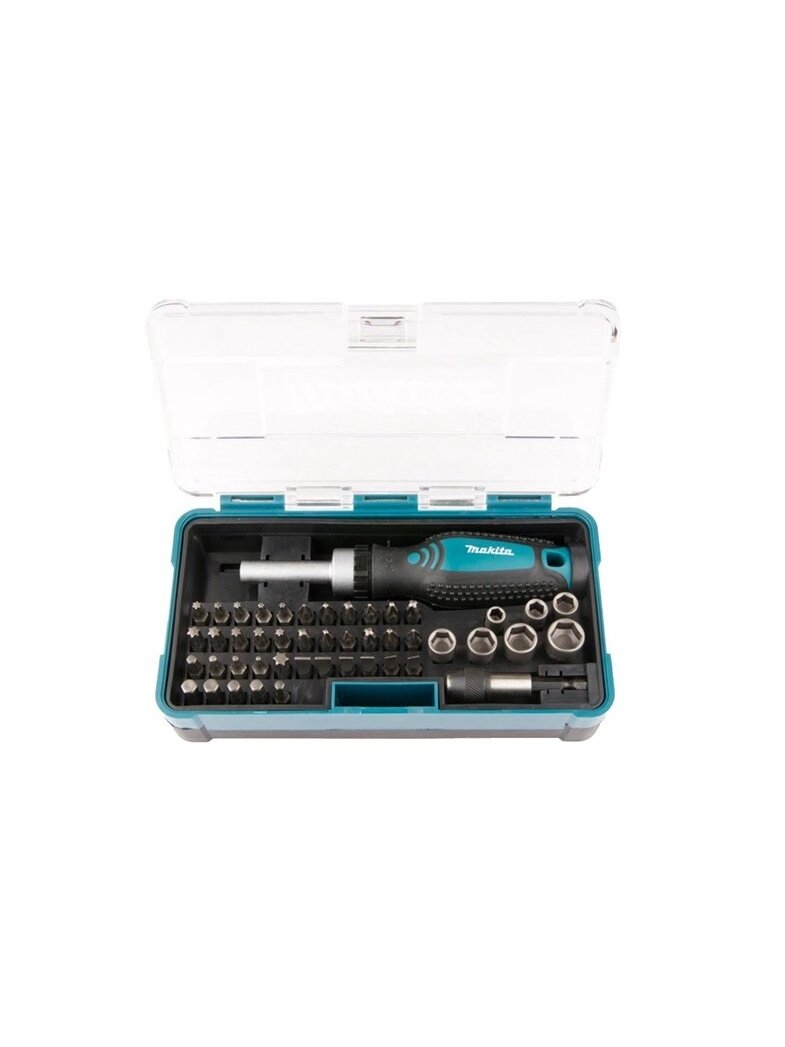 Atsuktuvas ir antgalių rinkinys Makita B-36170, 47 vnt. Atsuktuvas ir antgalių rinkinys Makita B-36170, 47 vnt.