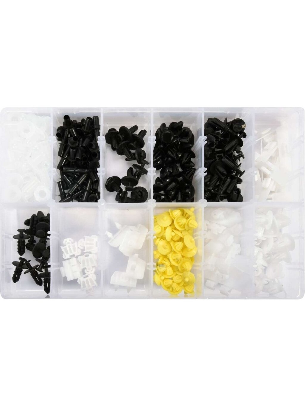 ⬡ Automobilio apdailos plastikinių laikiklių rinkinys (270vnt) Mercedes Benz (YT06662, YATO) ⬡ Automobilio apdailos plastikinių laikiklių rinkinys (270vnt) Mercedes Benz (YT06662, YATO)