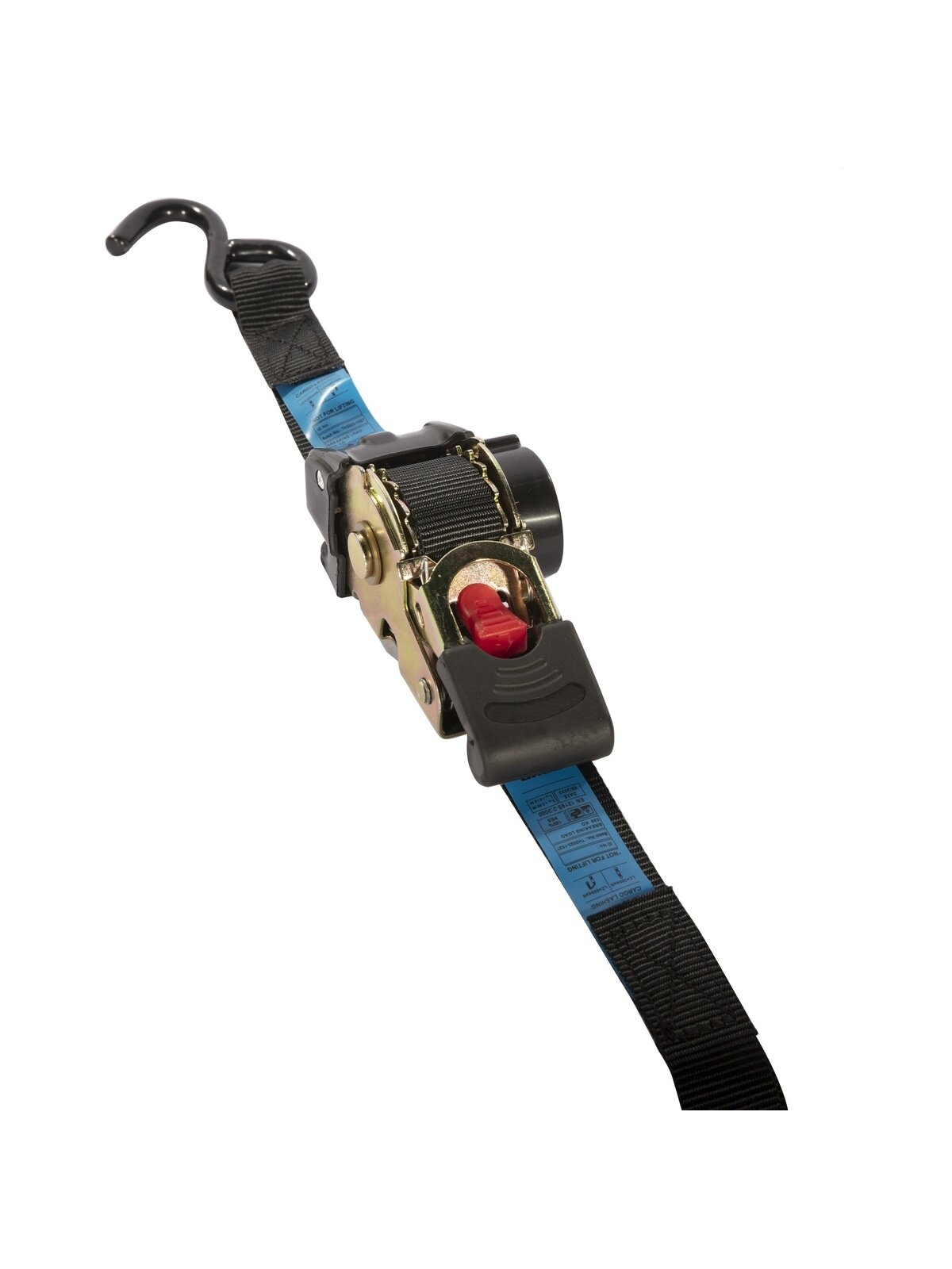 ⬡ Automatiškai susivyniojantis terkšlinis tvirtinimo diržas 0,3 t, L=3,0 m, plotis 25 mm (THS300X3M, TOHO)