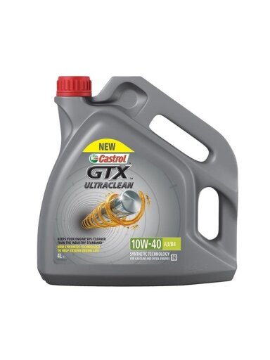 Auto variklio tepalas Castrol GTX Ultraclean, 10W-40, 4 l