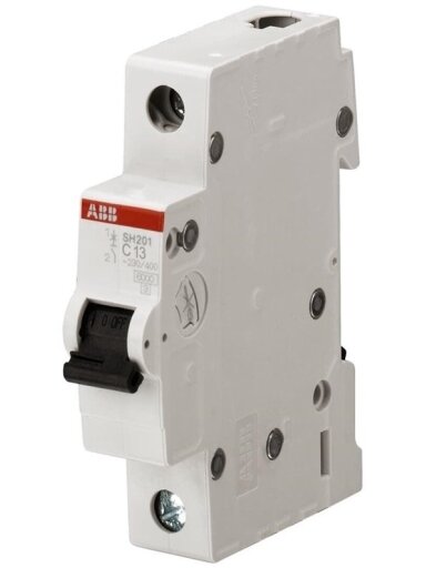 Automatinis jungiklis ABB SH201 1P C 6ka, 13 A