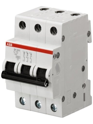 Automatinis jungiklis ABB SH203 3P C 6kA, 50 A