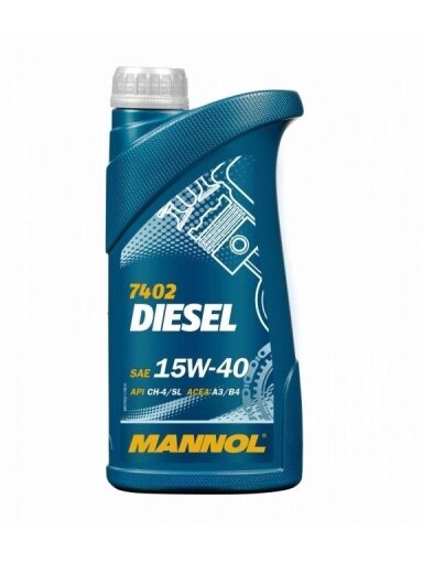 Automobilio variklio tepalas Mannol Diesel, 15W-40, 1 l