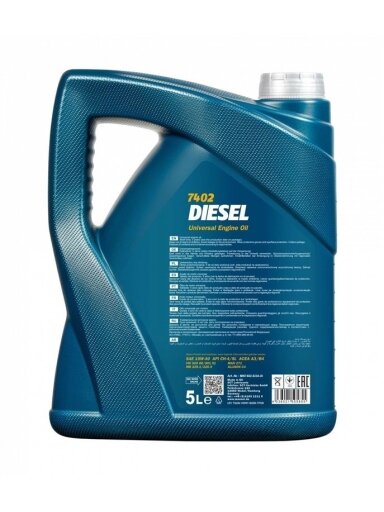 Automobilio variklio tepalas Mannol Diesel, 15W-40, 5 l