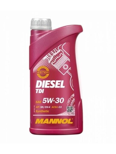 Automobilio variklio tepalas Mannol Diesel TDI, 5W-30, 1 l