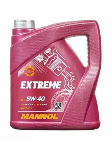 Automobilio variklio tepalas Mannol Extreme, 5W-40, 5 l