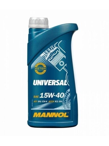 Automobilio variklio tepalas Mannol Universal, 15W-40, 1 l