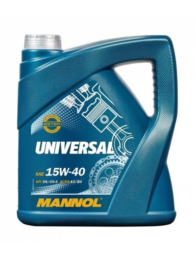 Automobilio variklio tepalas Mannol Universal, 15W-40, 5 l