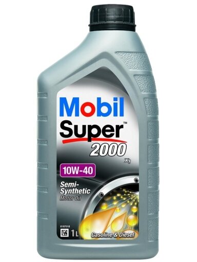 Automobilio variklio tepalas Mobil Super 2000x1, 10W-40, 1 l