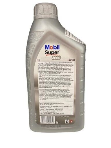 Automobilio variklio tepalas Mobil Super 3000 XE, 5W-30, 1 l