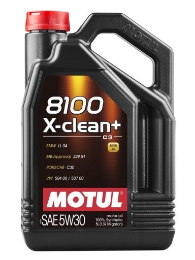Automobilio variklio tepalas Motul 8100 X-Clean, 5W-30, 5 l