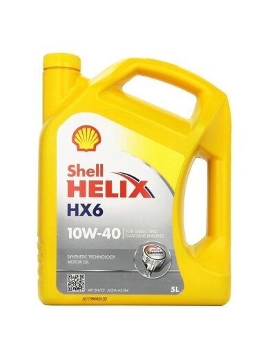 Automobilio variklio tepalas Shell Helix HX6, 10W-40, 5 l