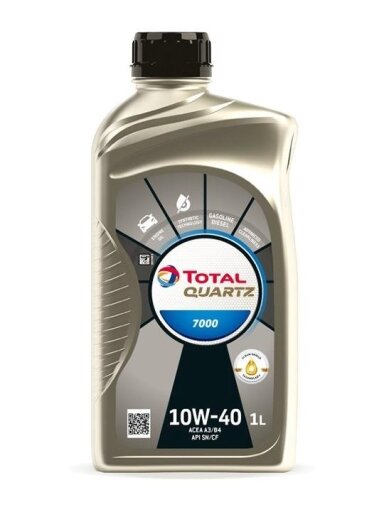 Automobilio variklio tepalas Total Quartz 7000, 10W-40, 1 l