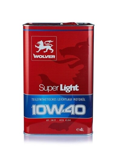 Automobilio variklio tepalas Wolver 10W - 40 4L