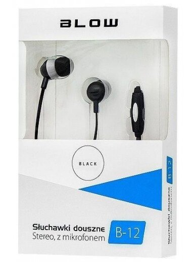 Ausinės Blow Earphones B-12 Black
