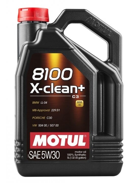 Automobilio variklio tepalas Motul 8100 X-Clean, 5W-30, 5 l
