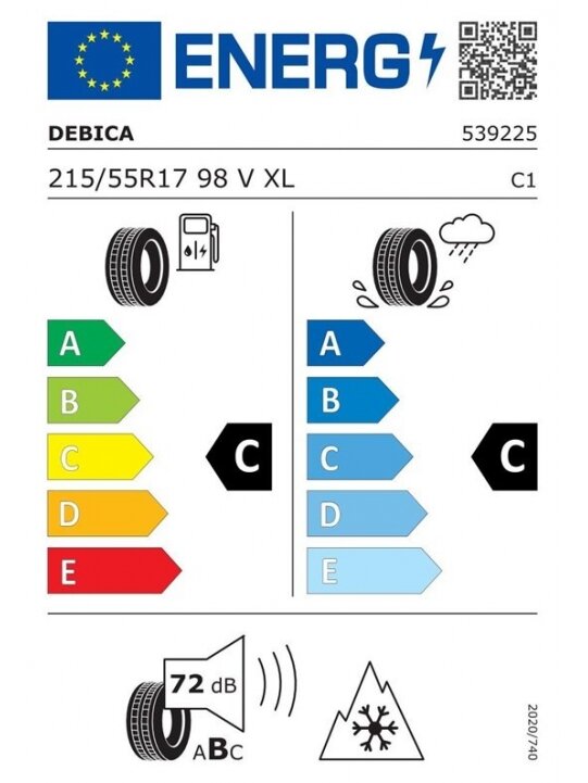 Automobilio padanga Debica Frigo HP 2, 215/55 R17, 98V, XL 2
