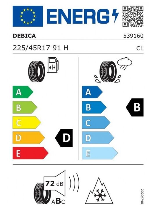 Automobilio padanga Debica Frigo HP2, 225/45 R17, 91H 2