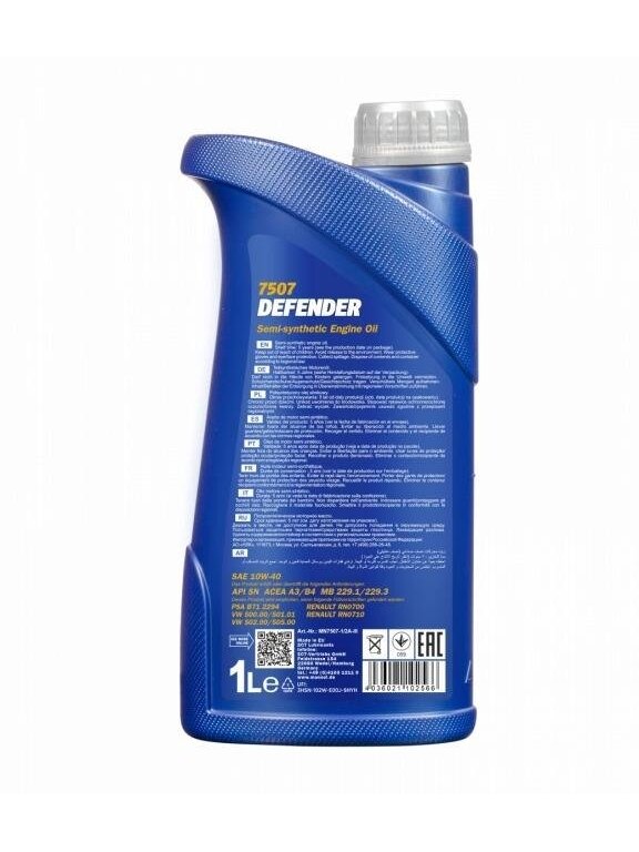 Automobilio variklio tepalas Mannol Defender, 10W-40, 1 l 1 Automobilio variklio tepalas Mannol Defender, 10W-40, 1 l 1