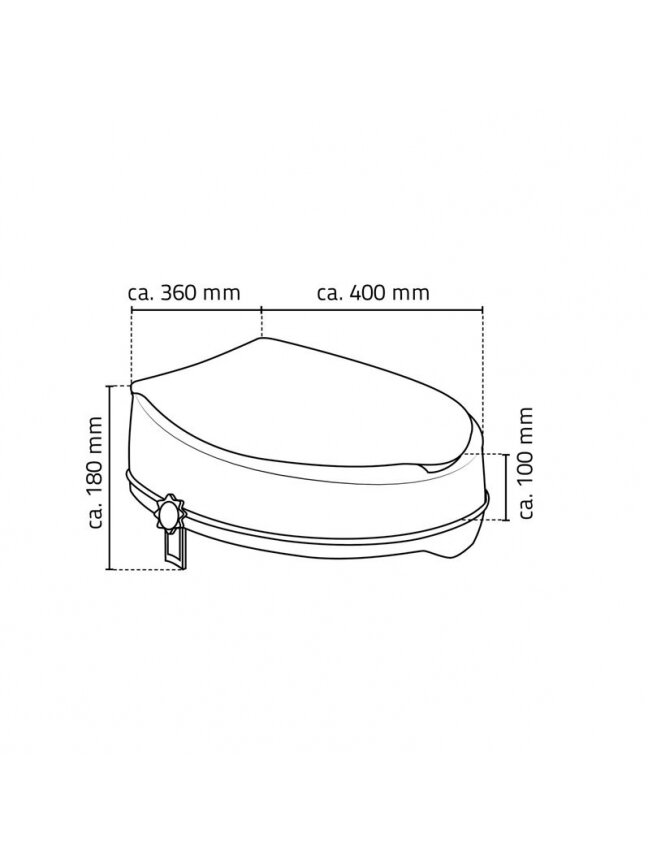 Aukštinamoji unitazo sedynė Ridder Sam A0071001, 40 cm 2 Aukštinamoji unitazo sedynė Ridder Sam A0071001, 40 cm 2