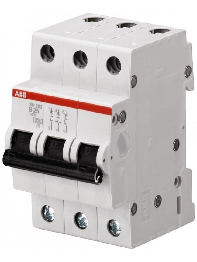 Automatinis jungiklis ABB SH203 3P B 6kA, 25 A Automatinis jungiklis ABB SH203 3P B 6kA, 25 A
